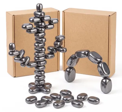 Produktbild von Magnetsteine 60 Stück Set – 2x30 magnetische Bausteine für Kinder, Magnetbausteine Konstruktionsspielzeug ab 3 Jahren, KI-generiertes Bild