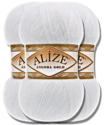 Image de Alize 3x 100g, fil Angora Gold, couleur unie, idéal pour le crochet et le tricot (55)