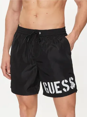 Produktbild von Schwarzer bedruckter Badeanzug für Herren Guess Shorts-M