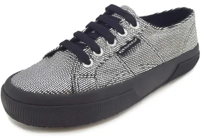 Produktbild von Superga 2750 Plisselamew Damen Sneaker silber/schwarz (grey silver), S00A1C0-031
