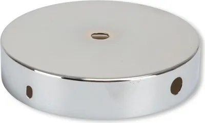 Produktbild von Zylindrischer Baldachin 1-flammig 2 Seitenlöchern Chrome Ø120 H:25 mm EC91