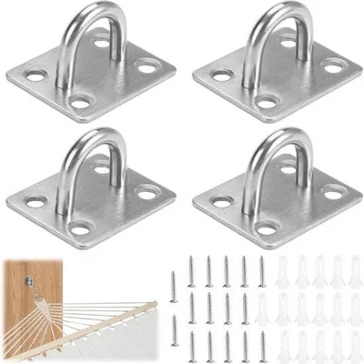 Obrázok produktu pre 4 ks 46 x 37 mm nerezová oceľ 304, odolné strieborné závesné očká na strechu