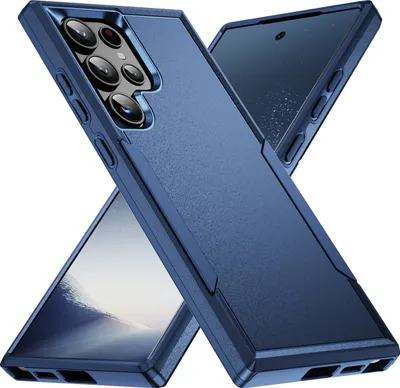 Produktbild von Mobigear Heavy Armor  Samsung Galaxy S24 Ultra Hülle Hardcase Backcover Stoßfest - Blau