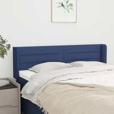 Produktbild von The Living Store Kopfteil mit Ohren Blau 147x16x78/88 cm Stoff