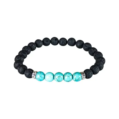 Produktbild von Armband mit Vulkanstein - Türkis