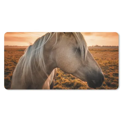 Produktbild von MuchoWow® Schreibtischunterlage Pferd - Tiere - Porträt 80x40 cm - XXL Mauspad - Gaming Mauspad