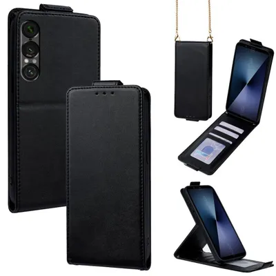 Immagine prodotto di Custodia a libro per Sony Xperia 1 VII con scomparto per carte, nera