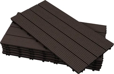 Obrázek produktu pro Jayseuw 30 kusů = 5 m² terasová dlažba balkonová dlažba WPC dlažba balkonová zahrada tmavě hnědá 30x60cm