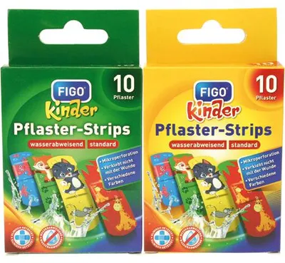 Produktbild von FIGO Wundverband Kinder 10er Strips Zoo Motive