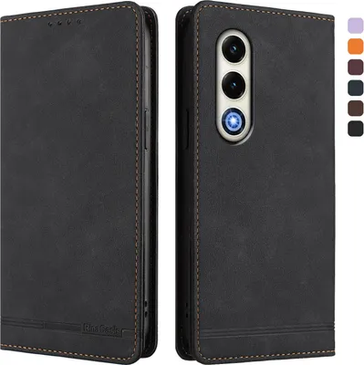 Immagine prodotto di Custodia per itel S25, custodia retro in Finto cuoio flip con supporto e slot per carte Nero