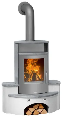 Produktbild von Justus | Kaminofen | Kaskade 2.0 | 6,5 kW | Stahl Gussgrau, Speckstein