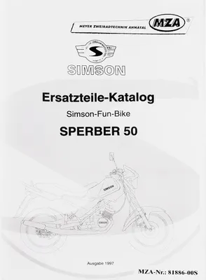 Image de Catalogue de pièces détachées MS Sperber 50 Edition 1997