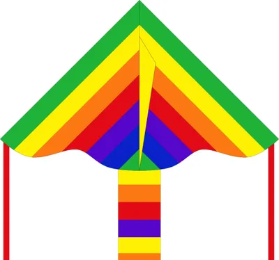 Image de Cerf-volant pour enfants HQ Simple Flyer Rainbow 85 cm