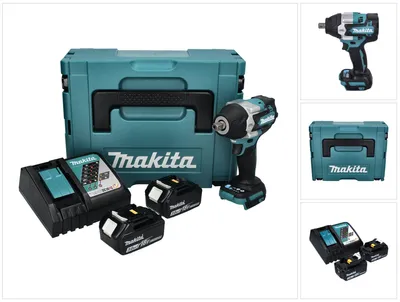 Immagine prodotto di Avvitatore a impulsi a batteria Makita DTW 701 RFJ 18 V 700 Nm 1/2" XPT Brushless + 2x batteria ricaricabile 3,0 Ah + caricabatterie + Makpac