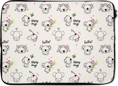 Produktbild von MuchoWow® Laptop Hülle 13 Zoll Koala - Tiere - Zitat - Muster Laptoptasche - Laptophülle - Sleeve - Rundumschutz