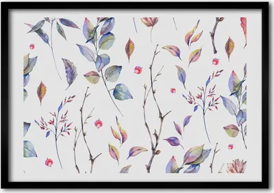 Produktbild von Bild - Bilder - Bilderrahmen - 70 cm x 50 cm - MDF-Rahmen, Wandkunst Blätter
