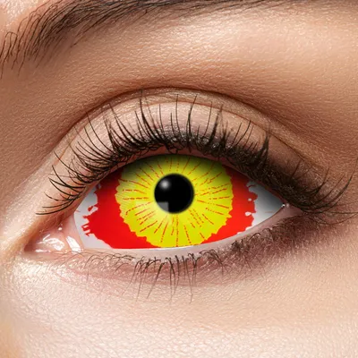 Produktbild von Zoelibat Eyecatcher Sclera 6 Monats-Kontaktlinsen Damaged Eye Monatslinsen Partylinsen Linsen