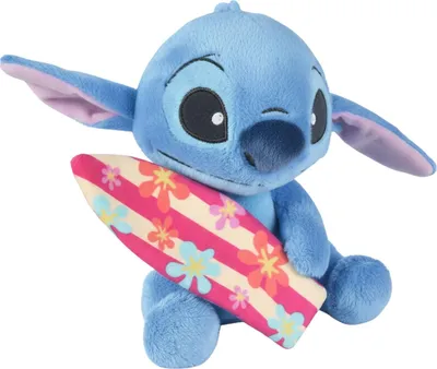 Image de Disney Lilo&Stitch Mascotte Stitch avec planche de surf Peluche 25cm