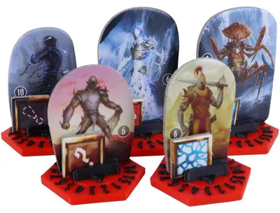 Immagine prodotto di Set di 10 basi per miniature compatibili con Gloomhaven, Frosthaven e "Le Grinfie del Leone"