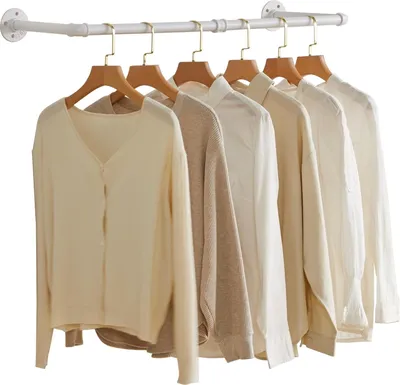 Produktbild von Wandmontage Garderobe - Industrielles Design - Platzsparend - Weiß