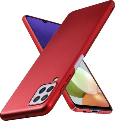 Produktbild von Cadorabo Hülle für Samsung Galaxy A22 4G / M22 / M32 4G Schutzhülle in Rot Hard Case Handy Hülle Etui