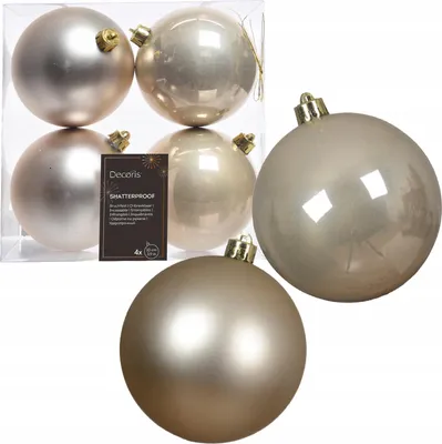 Produktbild von Weihnachtsbaumkugeln 10 cm Perle Satz von 4 Stück glänzend unzerbrechlich