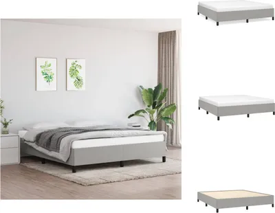 Produktbild von vidaXL Bettgestell Hellgrau 180×200 cm Stoff - Betten & Bettgestelle
