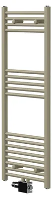 Produktbild von LuxeBath Handtuchheizkörper 500x1200 mm mit Universal-Ventil, Badheizkörper mit Mittelanschluss, Handtuchtrockner Handtuchhalter für Badezimmer, Beige