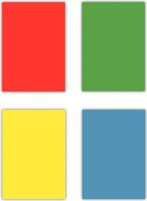 Produktbild von 13x4 Blatt Caribic Buntpapier DIN A4 vier Basis Farben, Rot, Grün, Gelb, Blau Briefpapier Bastelpapier