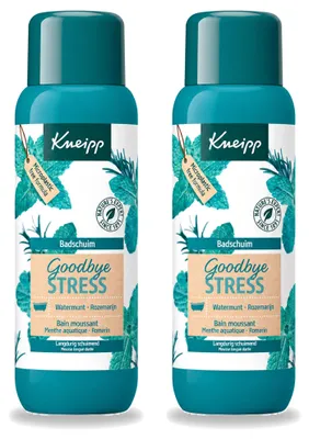 Imagen del producto de 2 unidades de gel de ducha Kneipp "Goodbye Stress" - Menta acuática y romero - 400 ml - Paquete económico