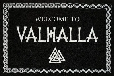 Produktbild von Welcome to Valhalla Schwarz Türmatte 60 x 40 cm sauberlaufmatte, schmutzmatte