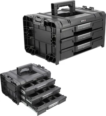 Zdjęcie produktu dla Walizka systemowa, walizka narzędziowa 45x32x24 cm z szufladami