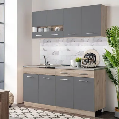 Immagine prodotto di Solarolo - Cucina, Nero Antracite, un Cassetto, Elettrodomestici non inclusi