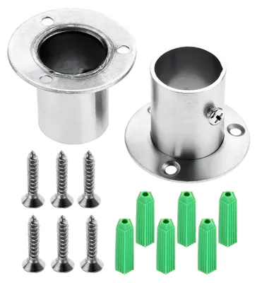 Produktbild von 2 Stück Flansche aus Edelstahl für Rohrhalterung 25mm