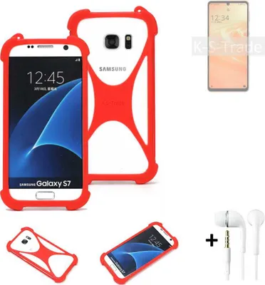 Produktbild von Handy-hülle + Kopfhörer kompatibel mit Sharp Aquos Sense6s Schutz-hülle Bumper Silikon Schutz Hülle Cover Case Silikoncase Silikonbumper TPU