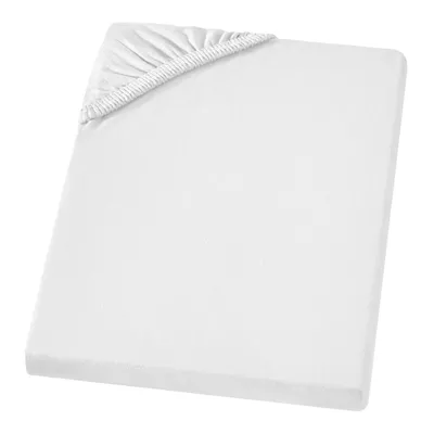 Produktbild von Baby Feinjersey Bettlaken aus 100% Baumwolle - Weiß - 60-70 x 120-140 cm