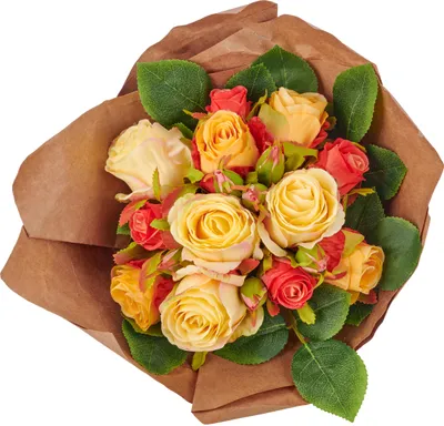 Produktbild von Künstlicher Rosenstrauß in Orange mit 30cm Durchmesser aus der Serie FLOWERS