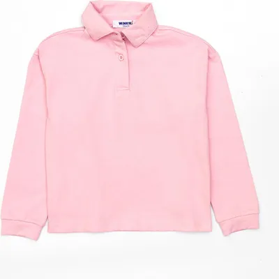 Produktbild von Mädchenpolo langärmlig  - Rosa - 122