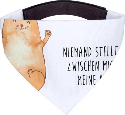 Produktbild von Mr. & Mrs. Panda Hunde Halstuch Katze Umarmen - Weiß - Geschenk, Freundin, Katzen, Hund, Familie, Schal Für, Cat, Tuch, Hundehalstuch