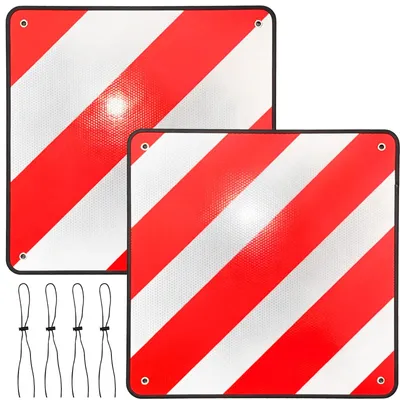 Immagine prodotto di Elzusha - Segnaletica riflettente 2-in-1, adatta per Italia e Spagna, dimensioni 50x50 cm, per portabici