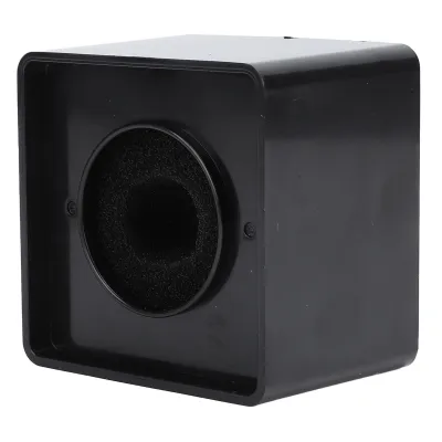Imagen del producto de Soporte para micrófono en forma de cubo, soporte con indicador para micrófono, soporte con logotipo para micrófono, soporte para micrófono cuadrado, indicador para micrófono en entrevistas con forma de cubo, soporte para micrófono tipo cubo