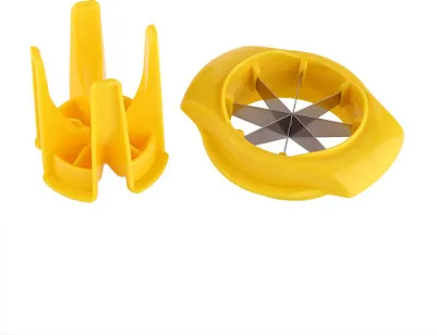 Produktbild von Zitronen- und Orangenschneider aus Edelstahl, gelb