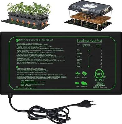 Productafbeelding van Famanu verwarmingsmat voor planten en zaailingen - Thermostaat - 21W verwarmingsmat voor huisdieren en terrarium