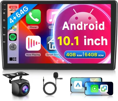 Immagine prodotto di Autoradio - Autoradio 2 DIN - Autoradio touchscreen - Sistema di navigazione GPS - CarPlay wireless - Schermo da 10 pollici