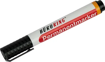 Produktbild von Büroring Permanentmarker, schwarz, Keilspitze 1-4mm