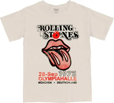 Image de The Rolling Stones - "Munich '73" T-Shirt pour homme/femme Unie RO4194 (XL) (Sand)