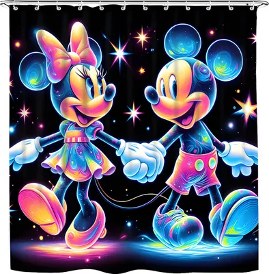Produktbild von Design-Multifunktionsvorhang 180 x 180 cm – Mickey und Minnie/Hologramm