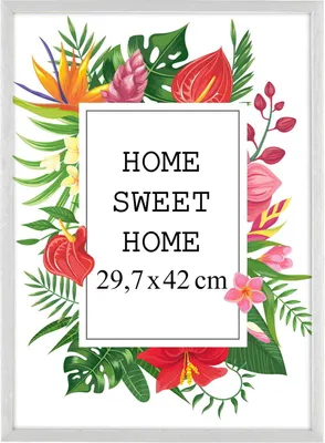 Obrázok produktu pre MG Design rám A3 29,7 x 42 cm - farba biela, z dreva, s akrylovým sklom - na vertikálne alebo horizontálne zavesenie, bez pozadia, na fotografie