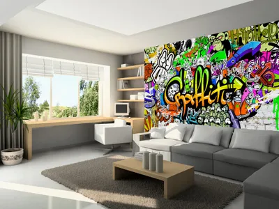 Produktbild von Vlies Fototapete 400x280 cm Tapeten Wandtapete XXL Graffiti Streetart f-A-0348-a-d
