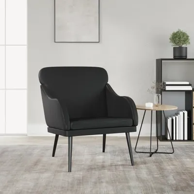 Produktbild von Cloris Designermöbel Sessel Schwarz 63x76x80 cm Kunstleder 2024 Neu